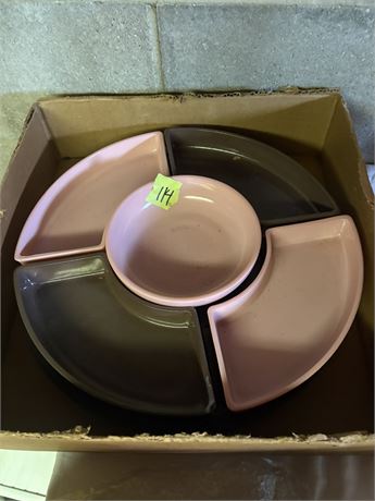Vintage Chip and Dip Lazy Susan