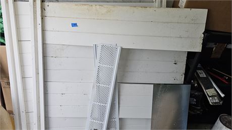 Vinyl gutter guard, sheet metal, siding.