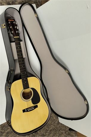 Vintage 1970's Pignose Acoustic 6 String Guitar & Hard Case