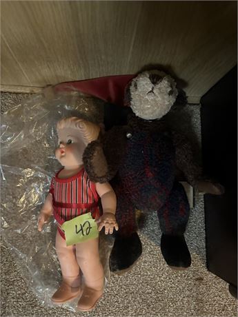 Vintage Doll, Stuffed Animal
