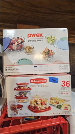 Pyrex, rubbermaid