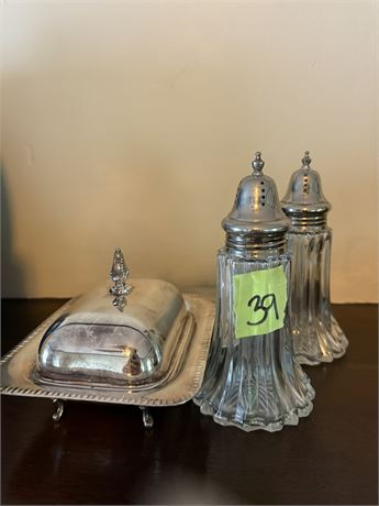 Butter Dish, S&P Shakers