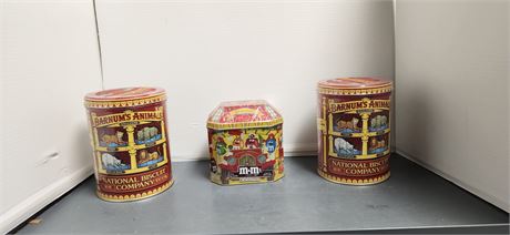 Animal Cookies & M&M Candy & Tins