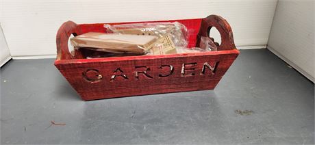 Wood Garden Basket & Travel Games