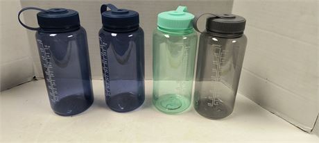 Flat Of Various Water Bottles