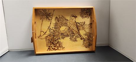 Pyrography Wooden Serving Tray
