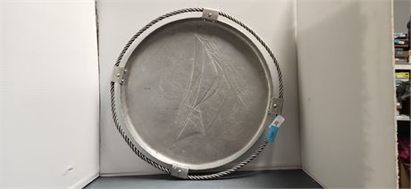 Lot Of Vintage Aluminum Serving Trays
