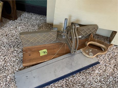 Vintage Miter Box and Saw