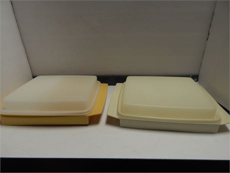 2 Plastic Egg Storage Containers