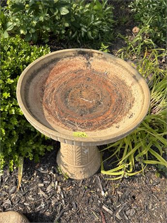 Bird Bath, Leaf Decor