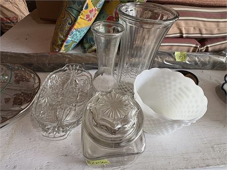 Glass Dishes, Vases