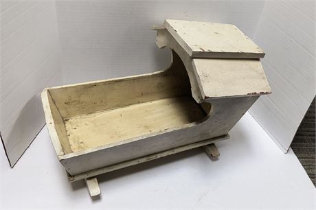 Vintage Wood Rocking Cradle