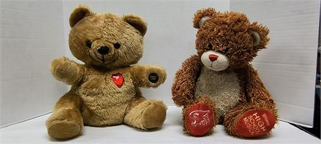2 Plush Teddy Bears