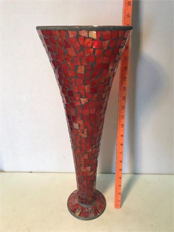 Red Mosaic Vase