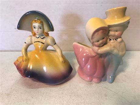 Vintage Ceramic Planter Figurines