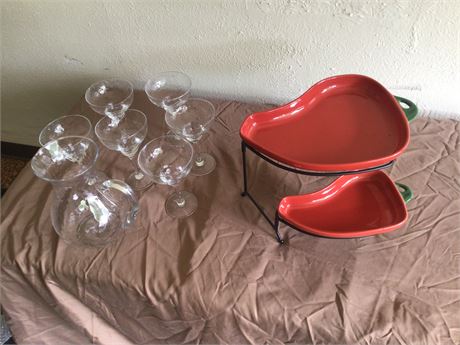 Margarita Party Set with Chip and Salsa Servers