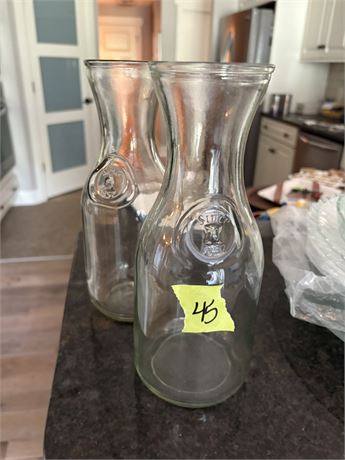Embossed Glass Carafes