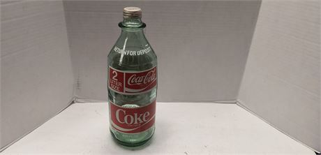2 Liter Size Glass Coke Bottle