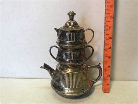 Silver-Plated Stack Tea Set