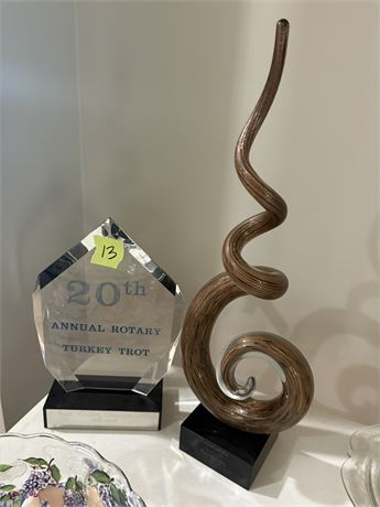 Glass Sculpture and Award