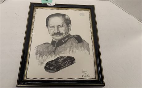 Wood Framed Dale Earnhardt Portrait