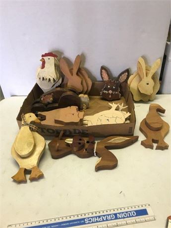 Wood Animal Decor