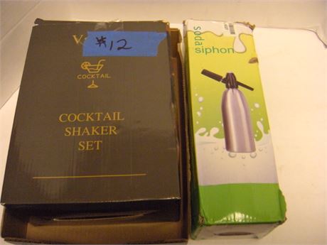 Cocktail Shaker Set & Soda Siphon