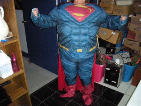 Deluxe Adult Plus Size Superman Costume.