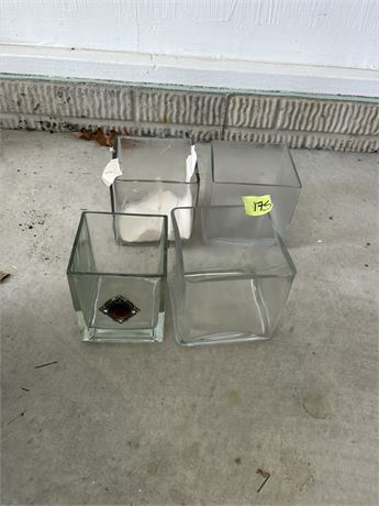 Glass Vases, Cube