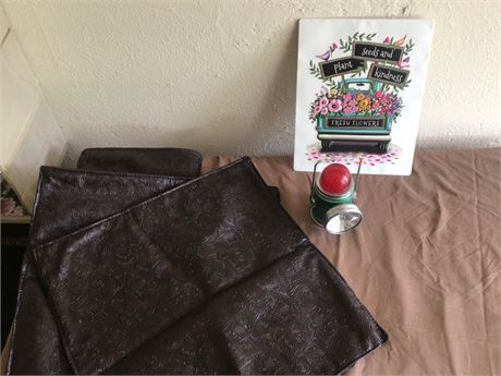 Miscellaneous Items & 3 Vinyl Pillow Covers
