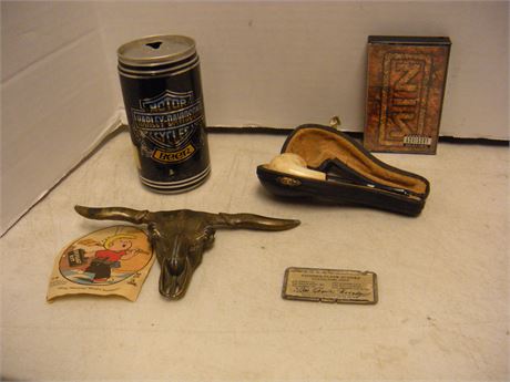 Vintage Pipe & Harley Davidson Can & More
