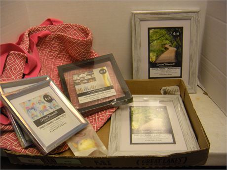 Lot Of Various Picture Frames & Bag