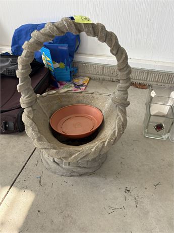 Stone Flower Basket
