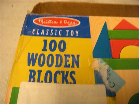 Melissa & Doug 100 Wooden Blocks