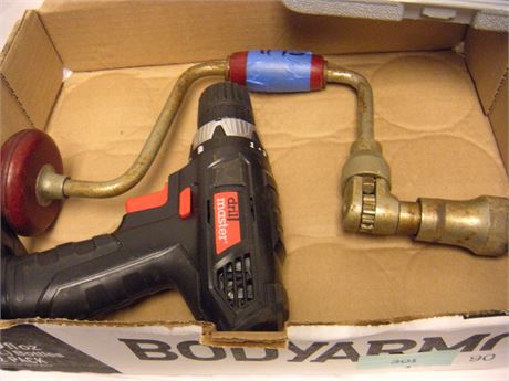 Vintage Hand Drill & Cordless Drill & Socket & Screwdriver Hand Tool