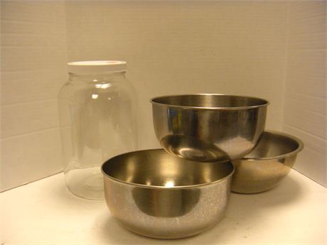 Mixing Bowls & Large Jar