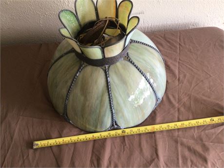 Vintage Leaded Hanging Lamp