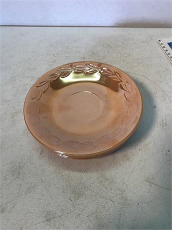 FireKing Peach Lustre Saucer Plates