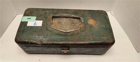 Vintage Victor Metal Tool Box