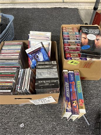 CDs and VHS Tapes