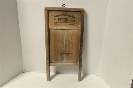 Vintage National Washboard Co. Wood hand Washboard