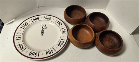 Wood Bowls & Syracuse Plate