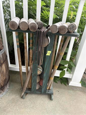 Antique Croquet Set
