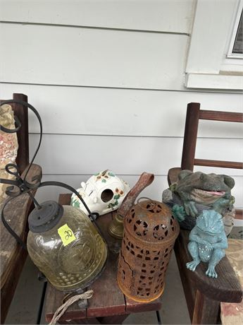 Decor, Lawn Decor, Bell, Frogs