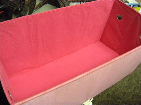 Pink Canvas Storage Bin