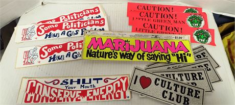 Flat Of Vintage Bumper Stickers