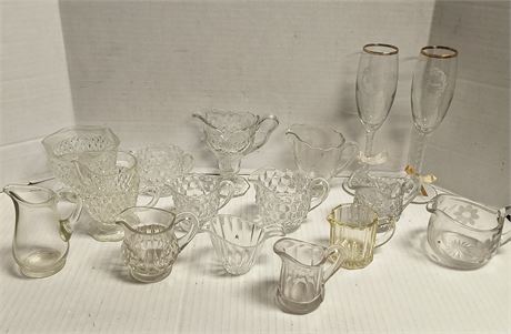 Lot Of Clear Glassware