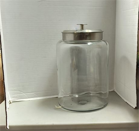 Large Glass Canister With Lid