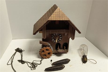 Vintage Cuckoo Clock & Vintage Light Bulb