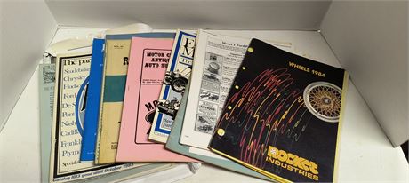 Vintage Car Magazines & Vintage Car Product Flyers